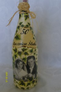 Butelka na 50-tą rocznicę ślubu cioci i wujka Balzer 4